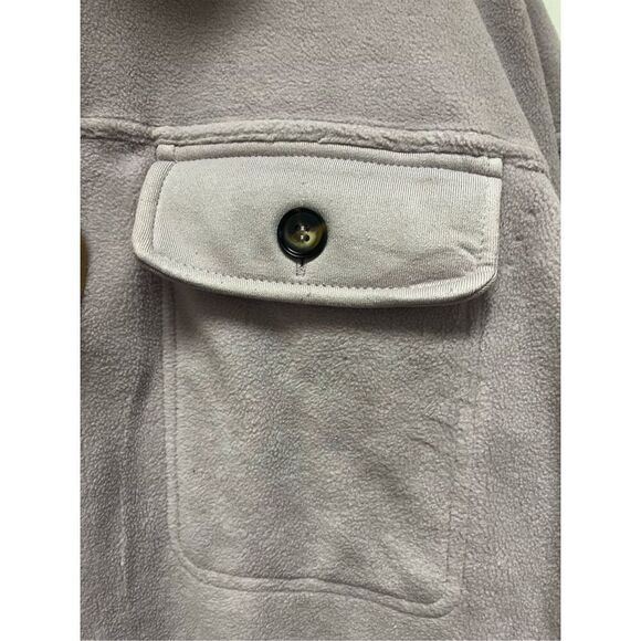 Bibi Lavender Soft Fleece Shacket Shirt Jacket sz L NWT - Picture 4 of 7